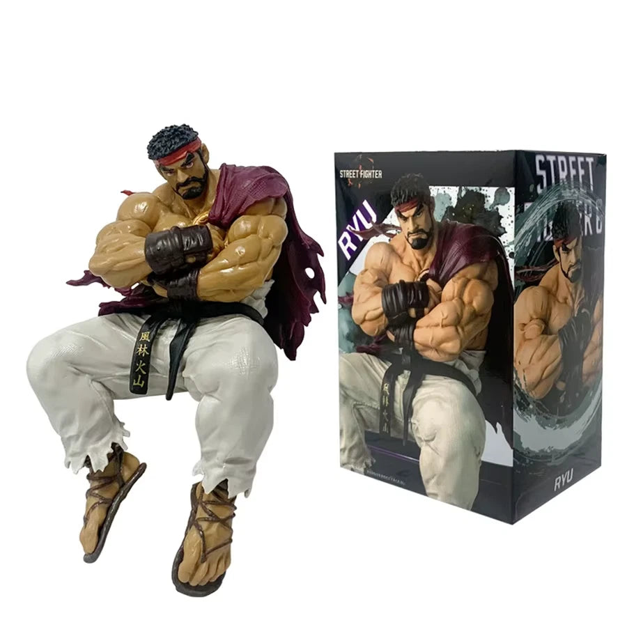 Ryu Beard Ver. Street Fighter Noodle Stopper Figure Model Statue PVC 5.5" [Boxed]