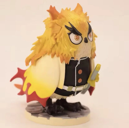Kyojuro Owl Flame Hashira Demon Slayer Anime Parody Figure PVC 3.9" [No Box]