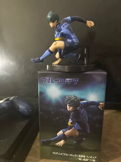 Rin Itoshi Soccer Uniform Blue Lock Iconic Anime Figure Model PVC 5" [Boxed]