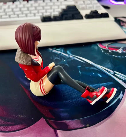 Momo Ayase Sitting Dandadan Anime Collectible Kawaii Figure PVC 3.3" [No Box]