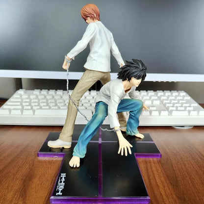 Light Yagami vs L Lawliet Death Note Collectible Anime Figure PVC 8.5" [Boxed]