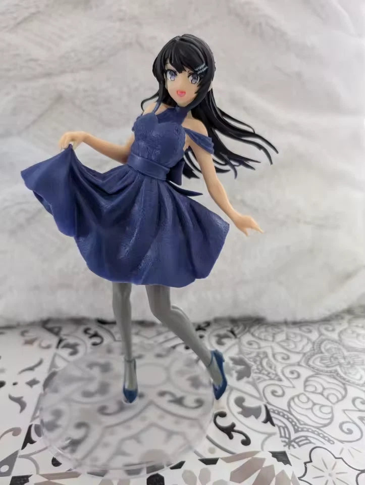 Mai Sakurajima Pretty Dress Rascal Does Not Dream Anime Kawaii Figure PVC 7.5" [No Box]