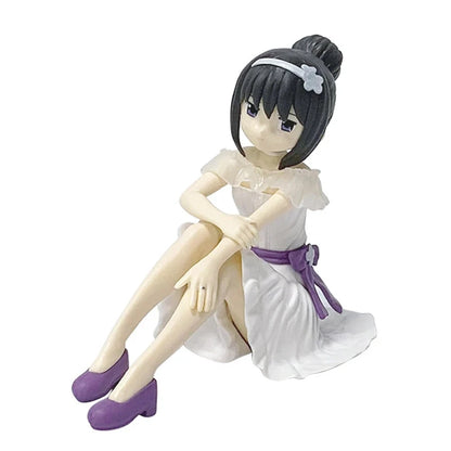 Homura Akemi Sitting Puella Magi Madoka Magica Desktop Anime Figure PVC 4" [Boxed]
