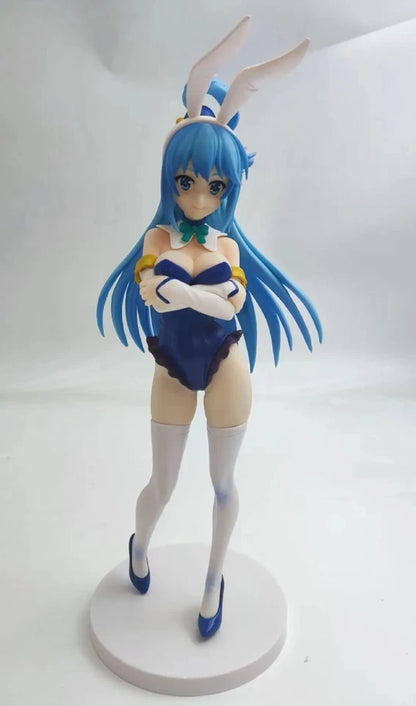 Aqua Bunny Girl KonoSuba Popular Kawaii Anime Figure Model Statue PVC 10" [Boxed]