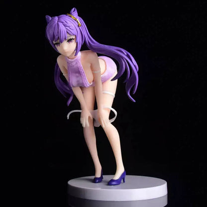 Keqing Neko Genshin Impact RPG Cast Off Anime Figure PVC 7" [No Box] *Adult Collectible*