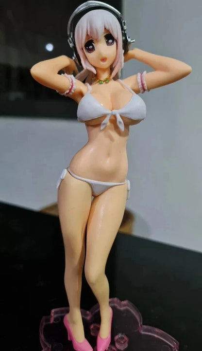 Super Sonico Swimsuit Nitroplus SoniAni Vocaloid Anime Figure Model Statue PVC 7" [No Box]