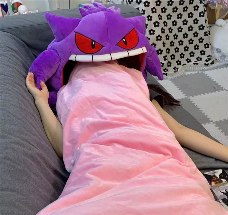 Gengar Tongue Sleeping Bag Therapy Buddy Plush 22 x 25" [Tongue length: 4.2 ft]