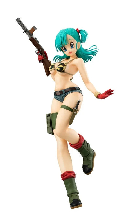 Bulma Army Bikini Dragon Ball Z Kawaii Anime Figure Model Statue PVC 7" [Boxed]