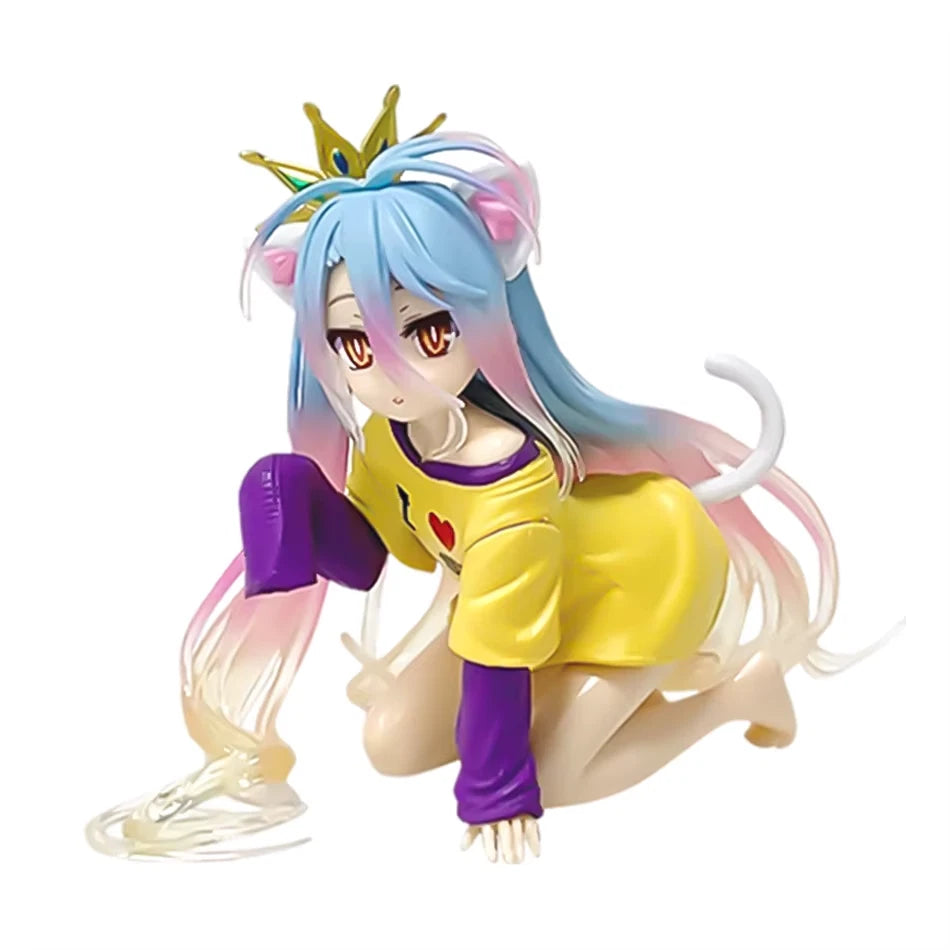 Shiro Nekomimi No Game No Life Anime Kawaii Desktop Figurine PVC 3.9" [Boxed]