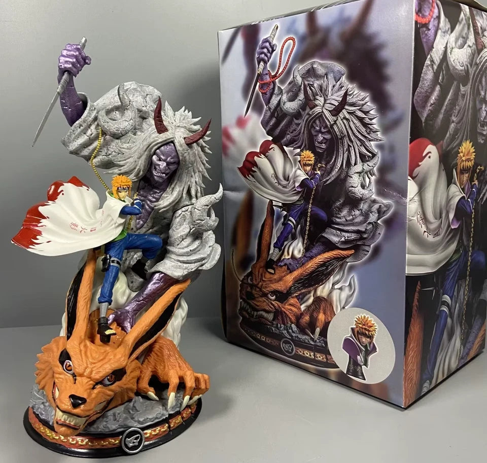 Minato Namikaze Reaper Death Seal Kurama Anime Figure Model Statue 11" [Boxed]