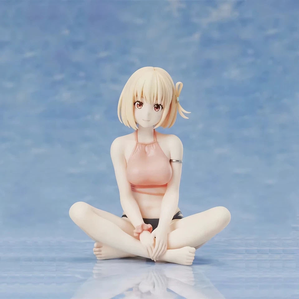 Chisato Nishikigi Beachwear Lycoris Recoil Anime Kawaii Figure PVC 4.5" [No Box]