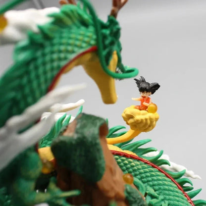 Childhood Goku & Shenron Dragon Ball Anime Figure Model Statue PVC 8.5" [No Box]