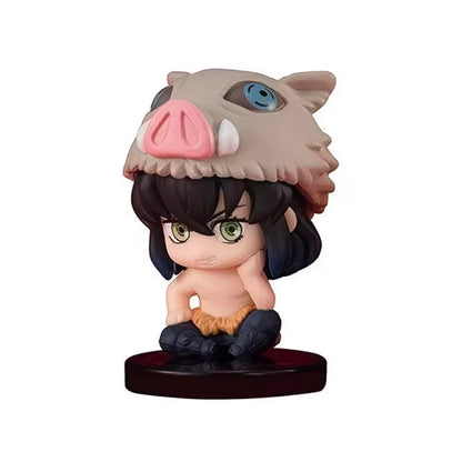 Hashira Tanjiro Inosuke Demon Slayer Anime Figurines PVC 2" [No Box : 5 pc Set]