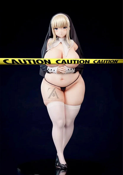 Louisa Full Bust Nun Kounin Sao Ojisan Manga Cast Off Curvy Figure PVC 10" [Boxed] *Adult Collectible*