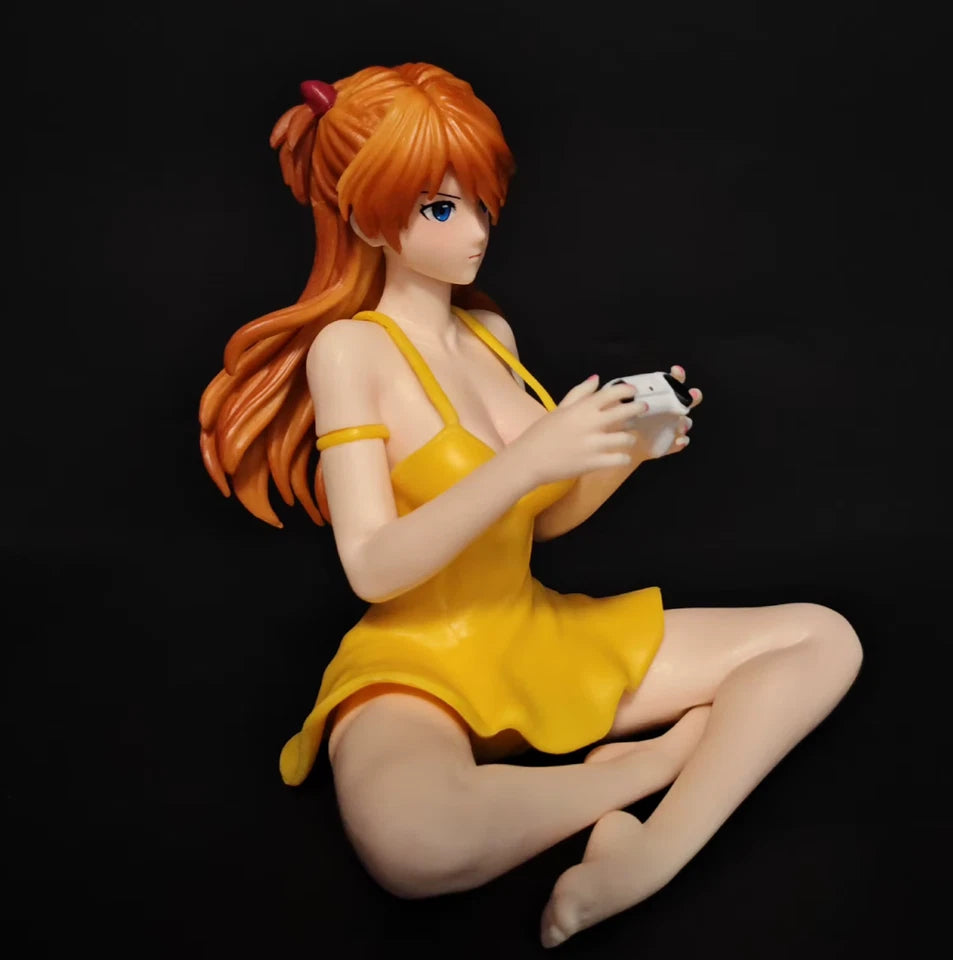 Asuka Sohryu Game Console Neon Genesis Evangelion Anime Figure PVC 4.3" [Boxed]