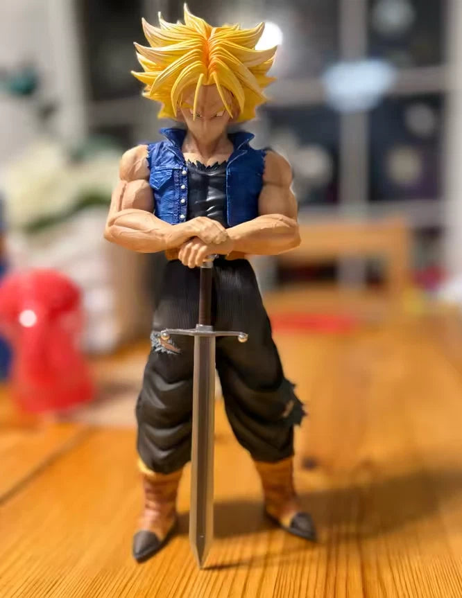 Future Trunks Super Saiyan Dragon Ball Z Anime Collectible Figure PVC 9" [No Box]