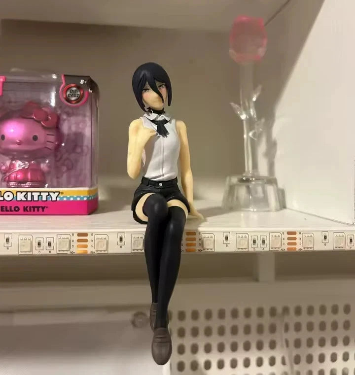 Reze Bomb Girl Sitting Chainsaw Man Anime Figure Model Statue PVC 4" [No Box]