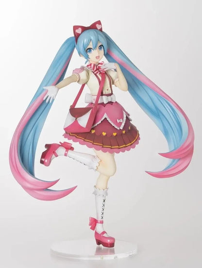 Hatsune Miku Ribbon Heart Project DIVA Vocaloid Kawaii Figure PVC 6" [No Box]