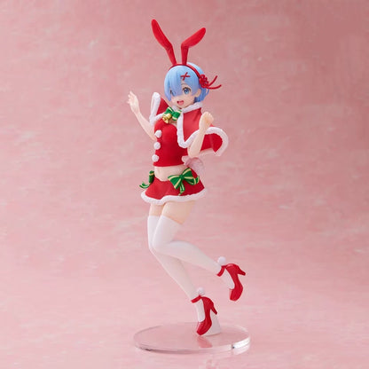 Rem Christmas Bunny Re: Zero Anime Holiday Edition Kawaii Figure PVC 8" [No Box]