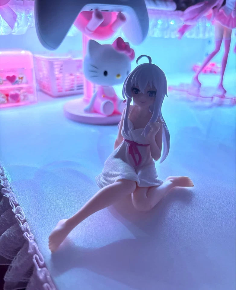 Elaina Pajamas Wandering Witch Anime Adorable Kawaii Desktop Figure 3.5" [No Box]