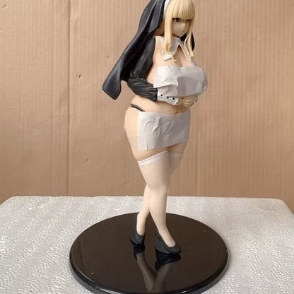 Louisa Full Bust Nun Kounin Sao Ojisan Manga Cast Off Curvy Figure PVC 10" [Boxed] *Adult Collectible*