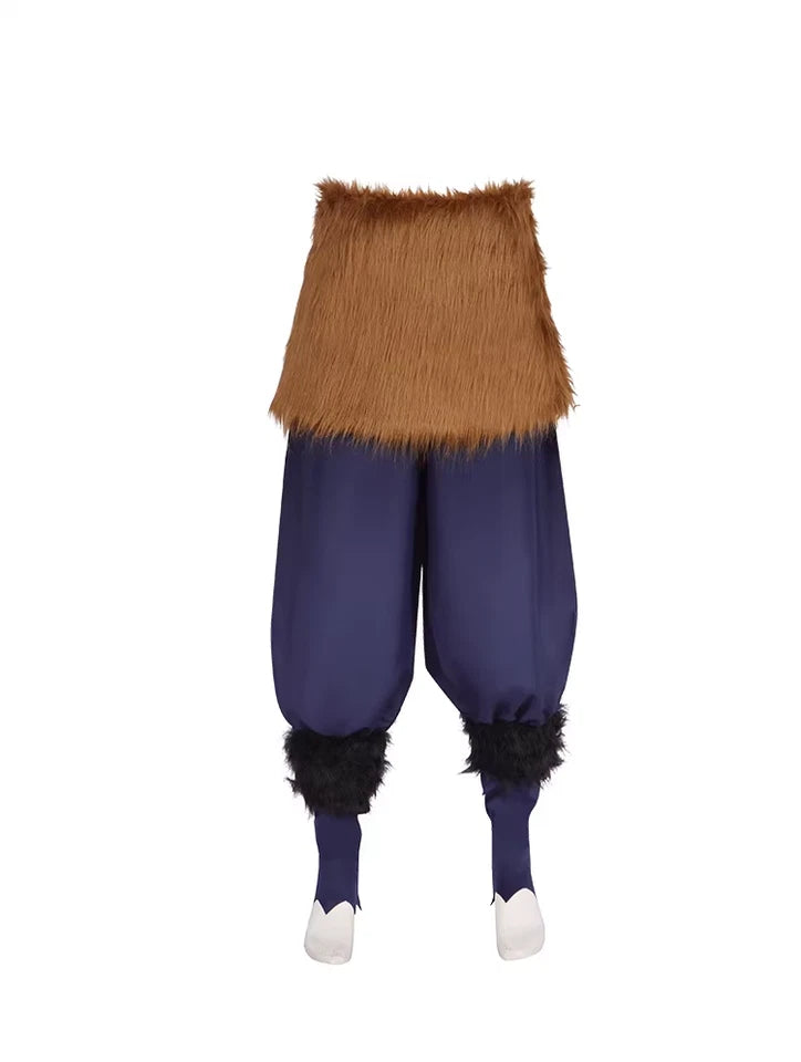 Inosuke Cosplay Demon Slayer Full Set: Ankles, Pants, Skirt, Wig, & Mask