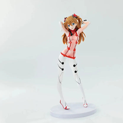 Asuka Sohryu Lab Suit Rebuild of Evangelion Cute Anime Figure Model PVC 8" [Boxed]