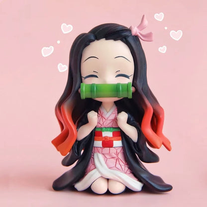 Nezuko Kamado Demon Slayer Anime Kawaii Cute Chibi Figure PVC 3.5" [No Box]
