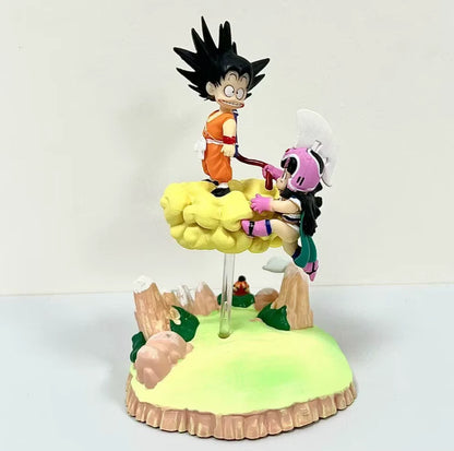 Childhood Goku & Chi-Chi Dragon Ball Anime Figure Model Statue PVC 5.5" [Boxed]