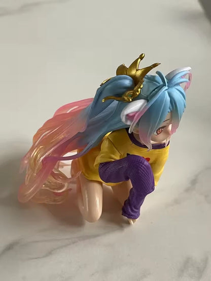 Shiro Nekomimi Pajamas No Game No Life Anime Figure Model Statue PVC 4" [Box]