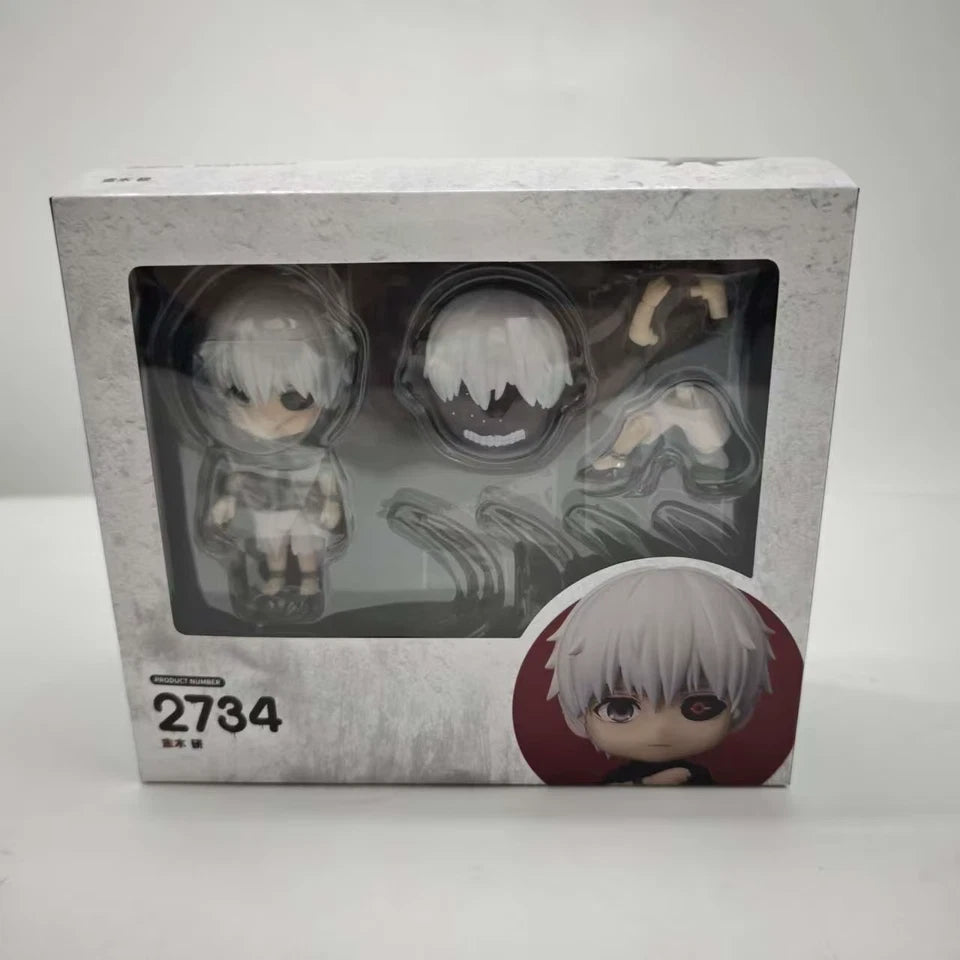 Kaneki Ken Tokyo Ghoul Anime Adjustable Kawaii Chibi Figurine PVC 3.9" [Boxed]