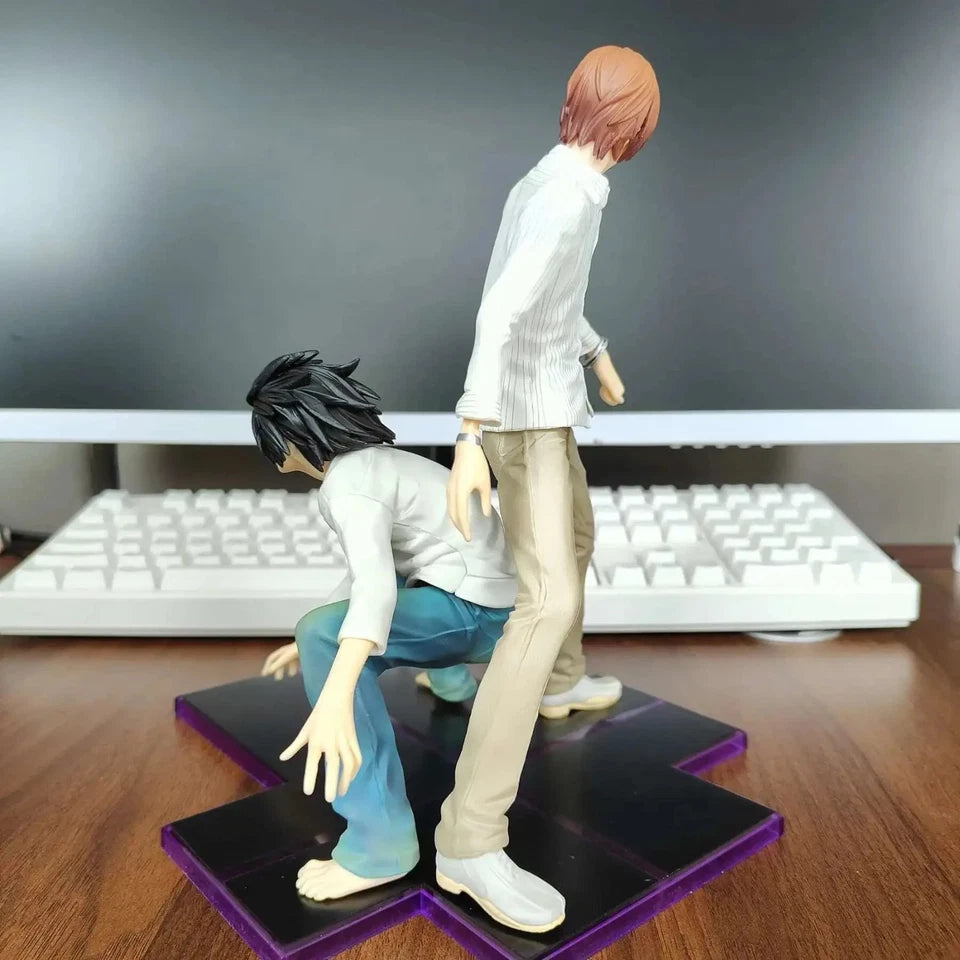 Light Yagami vs L Lawliet Death Note Collectible Anime Figure PVC 8.5" [Boxed]