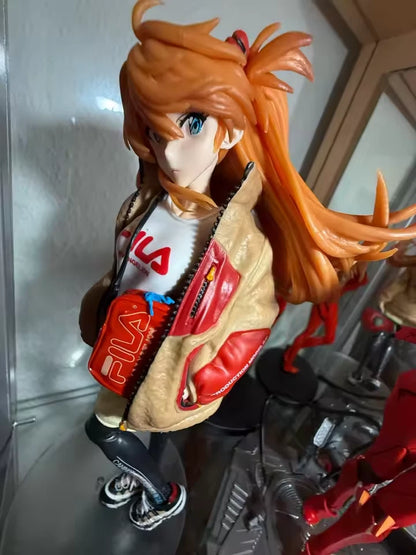Asuka Sohryu Radio Eva Neon Genesis Evangelion Anime Figure Model PVC 9" [No Box]