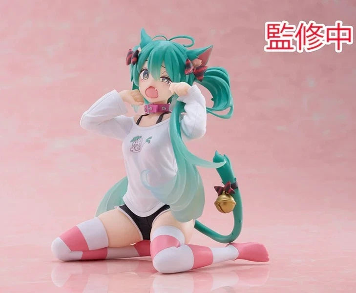 Hatsune Miku Neko Project DIVA Vocaloid Kawaii Desktop Figure PVC 4.5" [No Box]