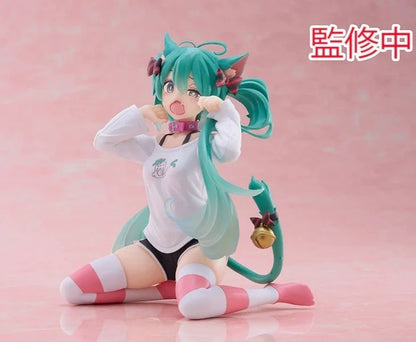 Hatsune Miku Neko Project DIVA Vocaloid Kawaii Desktop Figure PVC 4.5" [No Box]