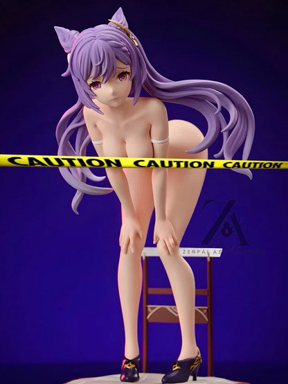 Keqing Neko Genshin Impact RPG Cast Off Anime Figure PVC 7" [No Box] *Adult Collectible*