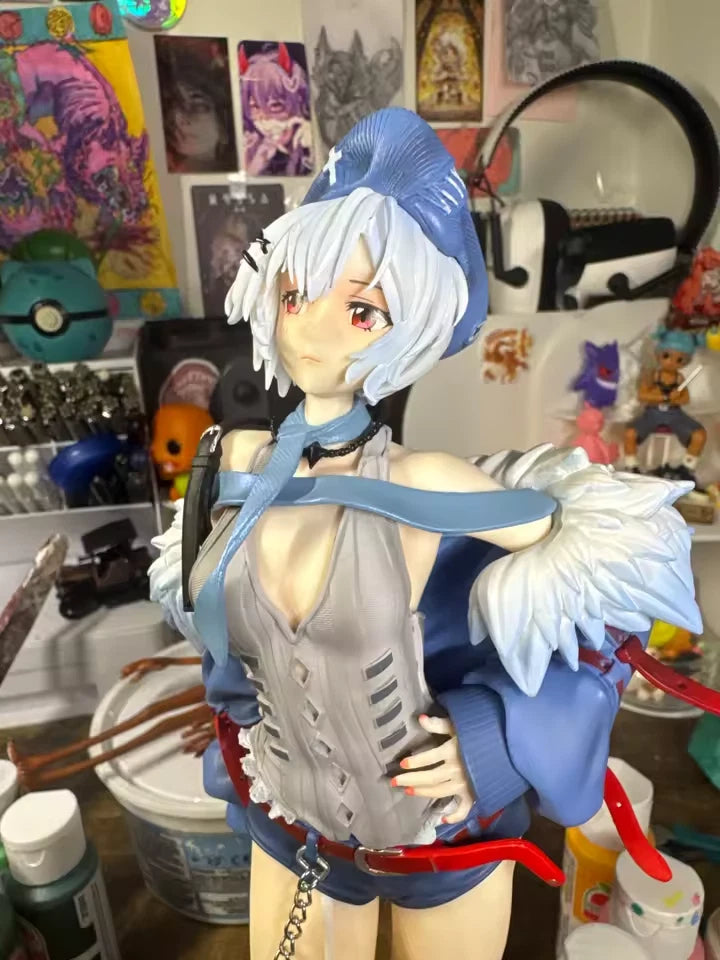 Rei Ayanami Punk Rockstar Neon Genesis Evangelion Anime Figure PVC 12" [Boxed]