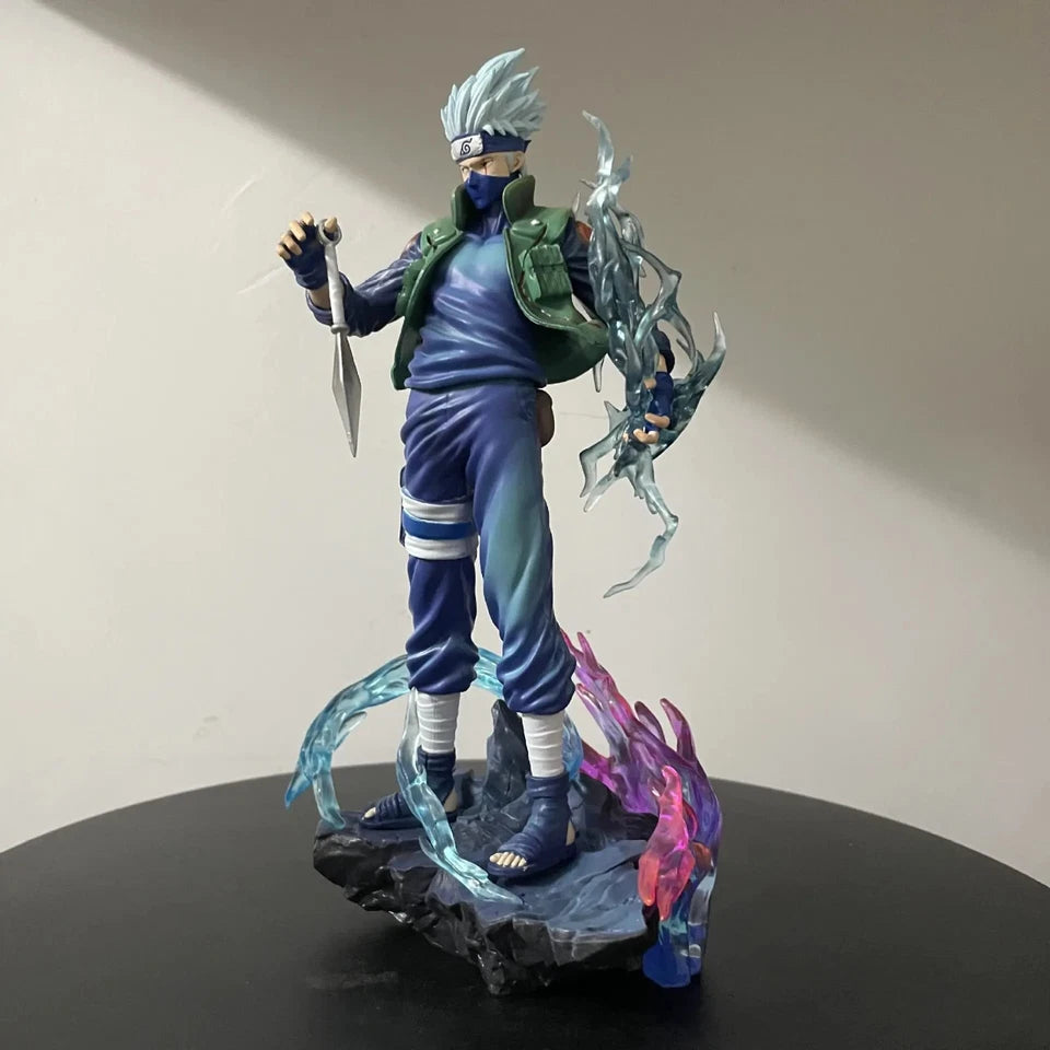 Kakashi Hatake Chidori Naruto Shippuden Anime Figure Model Statue PVC 9" [Boxed]
