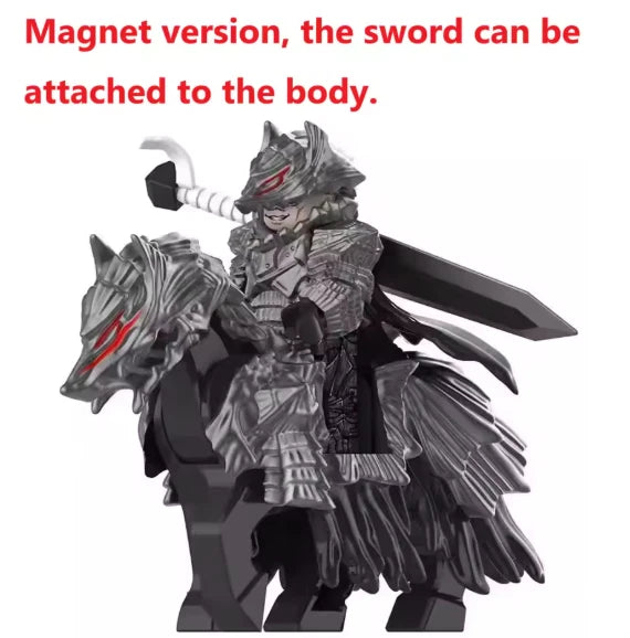 Guts Berserker Armor Berserk Anime Building Blocks Collectible PVC 1.7" [No Box]