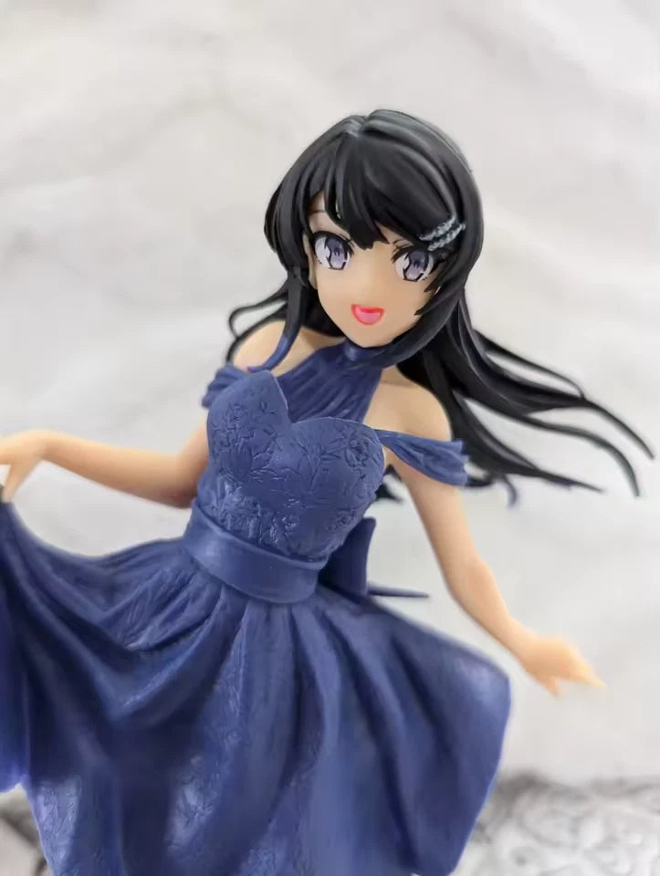 Mai Sakurajima Pretty Dress Rascal Does Not Dream Anime Kawaii Figure PVC 7.5" [No Box]