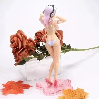 Super Sonico Swimsuit Nitroplus SoniAni Vocaloid Anime Figure Model Statue PVC 7" [No Box]