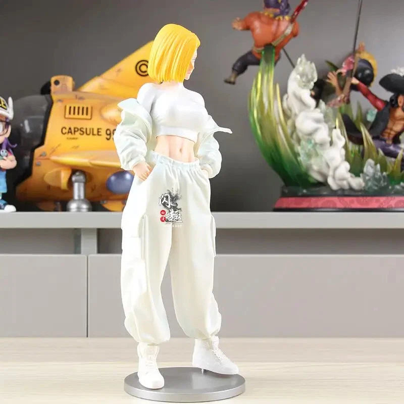 Android 18 Streetwear Style Dragon Ball Z Anime Cute Figure PVC 9" [Boxed]