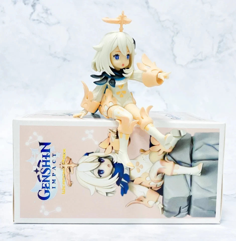 Paimon Sitting Genshin Impact Cute Kawaii Anime Figure Model Statue PVC 5" [Boxed]