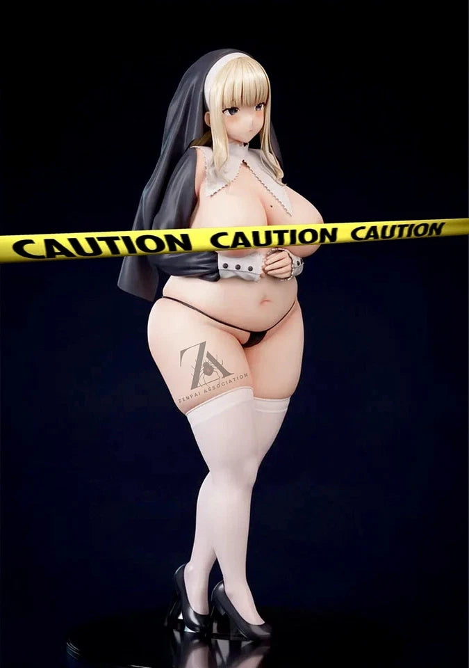 Louisa Full Bust Nun Kounin Sao Ojisan Manga Cast Off Curvy Figure PVC 10" [Boxed] *Adult Collectible*