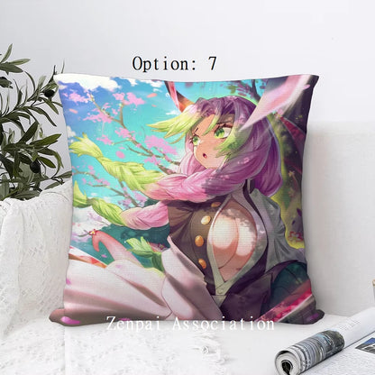 Mitsuri Demon Slayer Anime Kawaii Soft Pillow Cushion Cover 2 x 2 ft