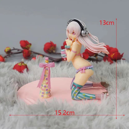 Super Sonico Macaron Tower SoniAni Anime Kawaii Figure PVC 6" [No Box] *Adult Collectible*