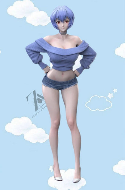 Rei Ayanami Casual Outfit Neon Genesis Evangelion Kawaii Anime Figure PVC 11.8" [Boxed]