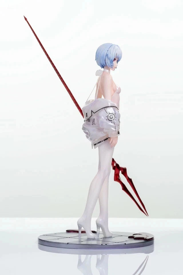 Rei Ayanami Latex Bodysuit Neon Genesis Evangelion Kawaii Anime Figure PVC 8" [No Box]