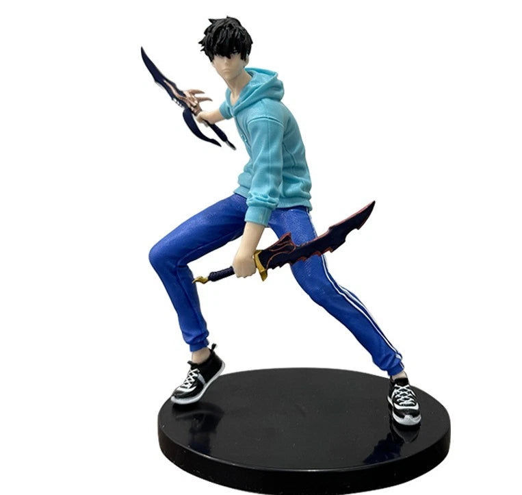 Sung Jin-woo Dual Daggers Solo Leveling Anime Figure Model Statue PVC 6.6" [Boxed]