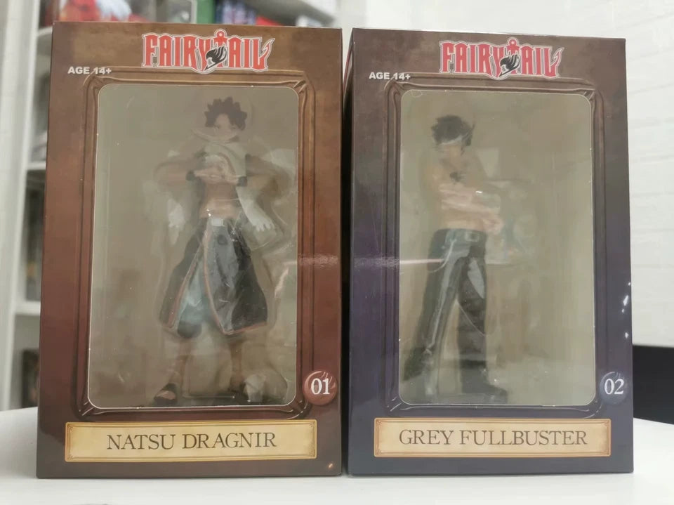 Natsu, Gray, Lucy, Erza Fairy Tail Anime Figure Model Statue PVC 6" [Boxed]